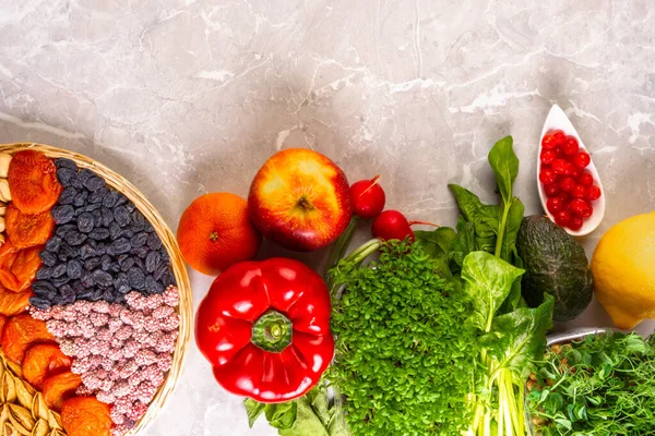 Sağlıklı Yiyecekler Sebzeler Sebzeler Lahanalar Yeşillikler Lifler Vitaminler Mineraller Antioksidanlar — Stok fotoğraf