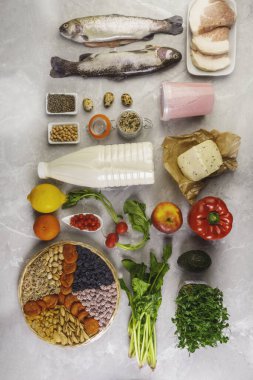 Hamilelik ve beslenme gıdaları. Hamile diyeti. Vitamin, antioksidan, mineral, asit açısından zengin.