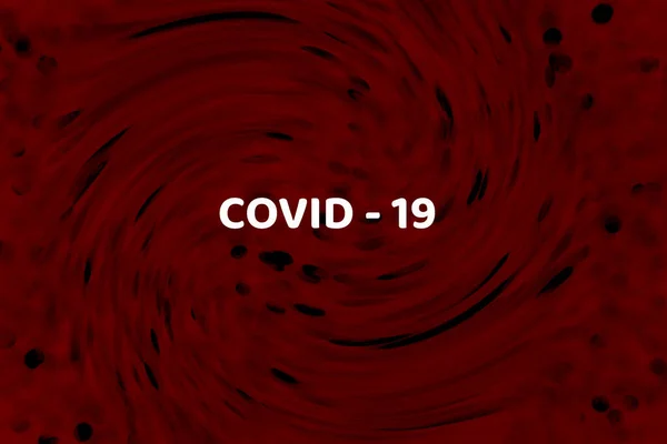 Надпись Covid Красном Фоне Черном Абстрактном Вирусе Коронавирусная Болезнь Covid — стоковое фото