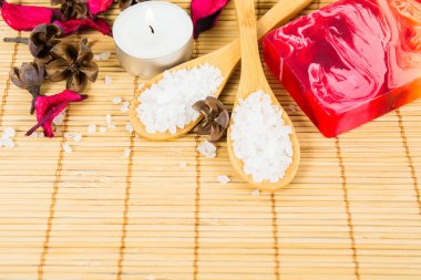 Arka plan ile spa natürmort