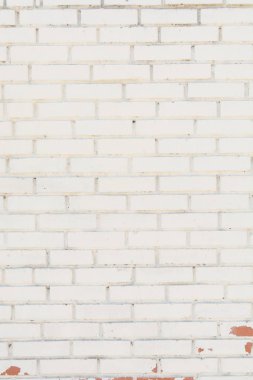 Arka plan beyaz tuğla duvarın