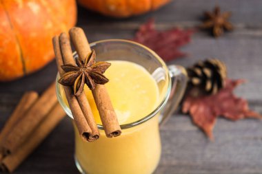 Yıldız anason ve tarçın ile vejetaryen kabak güler yüzlü