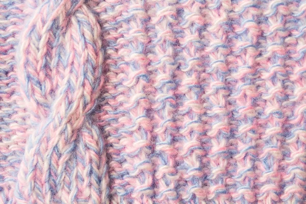 Pull en laine fond matériel avec motif. Design abstrait textile fait à la main — Photo