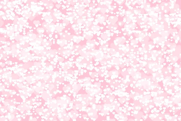 Roze achtergrond met witte harten van verschillende grootte — Stockfoto