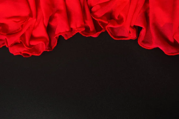 Sfondo Disegno Arte Tessile Moda Rossa Con Spazio Copia Sul — Foto Stock