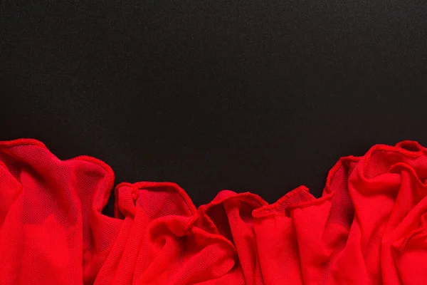 Κόκκινο Και Μαύρο Ύφασμα Ρομαντικό Φόντο Σχεδιασμό Ύφασμα Πάθος Στο — Φωτογραφία Αρχείου