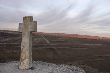Eski Orhei Moldovada eski taş Ortodoks çapraz