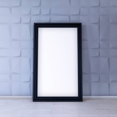 Klasik çerçeve, 3d render ile modern parlak iç