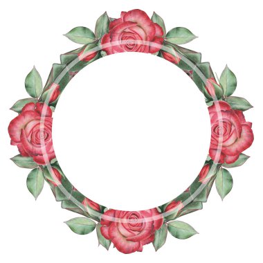 Çiçekler ve yapraklar, beyaz arka plan üzerinde izole suluboya büyüleyici kombinasyonu el boyalı, düğün, çerçeve, tırnak, desen, tebrik kartı, logo, Davetiyeler, yazı vb. için mükemmel