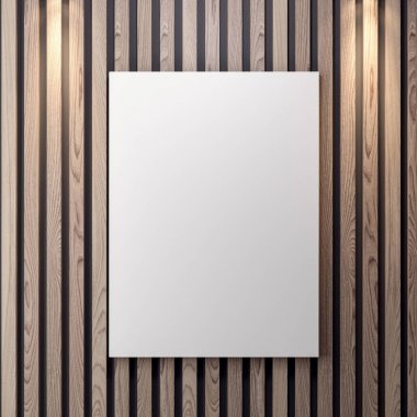 İç kısımda Mockup Poster, modern bir tasarımın 3B çizimi