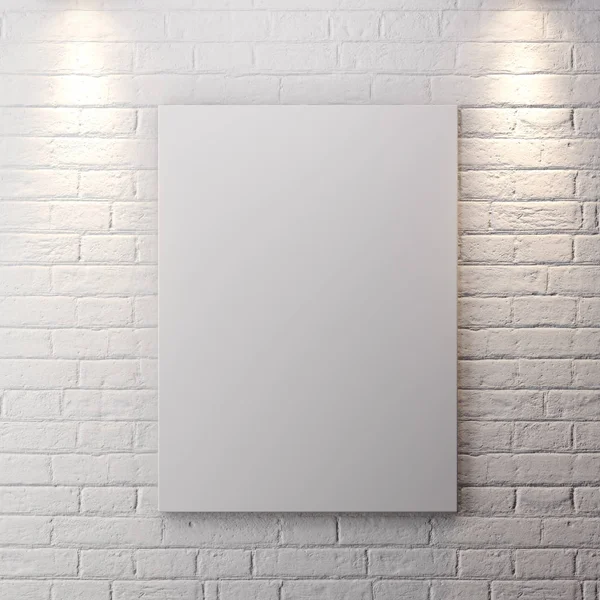 İç kısımda Mockup Poster, modern bir tasarımın 3B çizimi