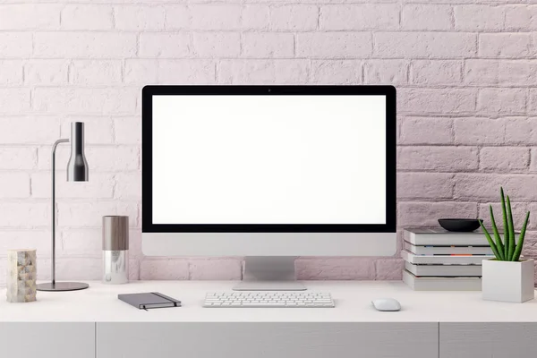 İç kısımda Mockup Poster, modern bir tasarımın 3B çizimi