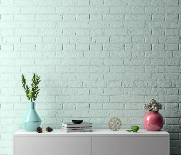 İç kısımda Mockup Poster, modern bir tasarımın 3B çizimi