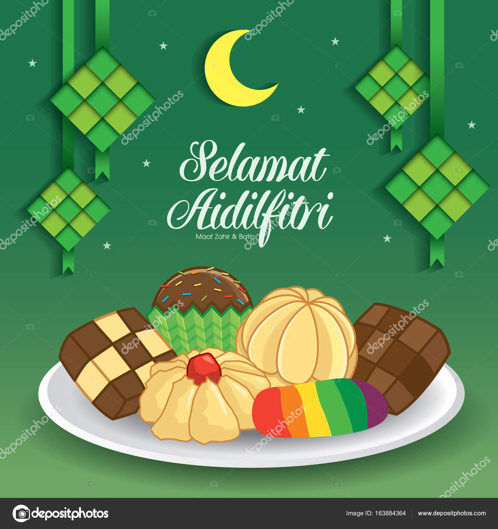 Vektorgrafiken Flat Design Ketupat Vektorbilder Flat Design Ketupat Depositphotos