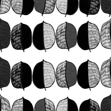 Tasarım için yaratıcı renkli tropikal yapraklara sahip modern soyut, pürüzsüz desen. Geçmişe dönük parlak yaz geçmişi. Orman yaprakları çizimi. Mayo botanik tasarımı. Antika egzotik baskı.