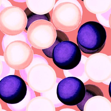 Elle çizilmiş daireler ile yaratıcı kusursuz desen. Geometrik soyut doku. Benekli nokta..