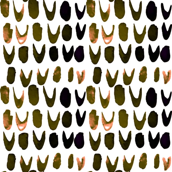 Aquarell Nahtloses Muster Mit Abstrakten Flecken Und Streifen Kreative Handgezeichnete — Stockfoto