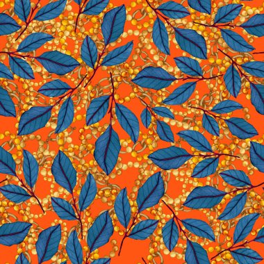 Çiçekler, yapraklar ve zincirlerle suluboya desenli, her amaçla yapılmış harika bir tasarım. Zarif çiçek desenli. Klasik yaz ya da bahar yüzey tasarımı. Moda tekstil dekorasyonu.