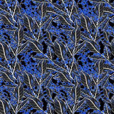 Çiçekler, yapraklar ve zincirlerle suluboya desenli, her amaçla yapılmış harika bir tasarım. Zarif çiçek desenli. Klasik yaz ya da bahar yüzey tasarımı. Moda tekstil dekorasyonu.