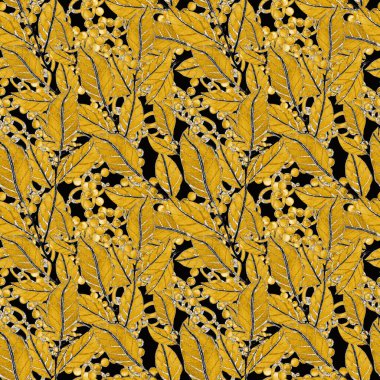 Çiçekler, yapraklar ve zincirlerle suluboya desenli, her amaçla yapılmış harika bir tasarım. Zarif çiçek desenli. Klasik yaz ya da bahar yüzey tasarımı. Moda tekstil dekorasyonu.