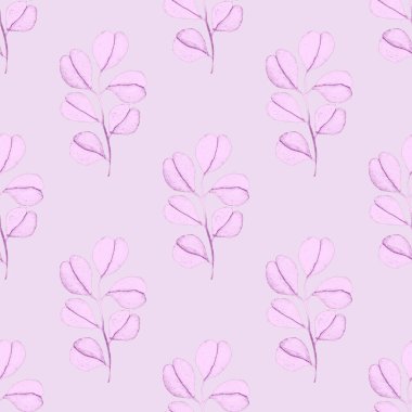 Çiçek ve yapraklı dikişsiz suluboya desen, her amaçla harika tasarım. Zarif çiçek desenli. Klasik yaz ya da bahar yüzey tasarımı. Moda tekstil dekorasyonu.