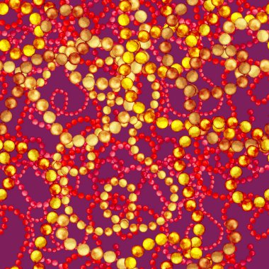 Zincirli suluboya desen. Elle çizilmiş metal mücevherli zarif moda baskısı. Klasik lüks yüzey tasarımı. Herhangi bir tasarım için suluboya süsleme.