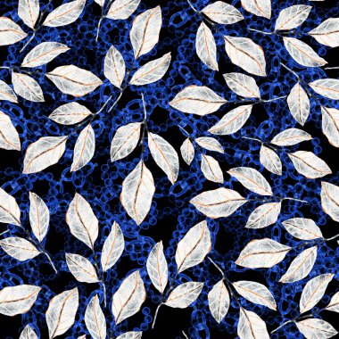 Çiçekler, yapraklar ve zincirlerle suluboya desenli, her amaçla yapılmış harika bir tasarım. Zarif çiçek desenli. Klasik yaz ya da bahar yüzey tasarımı. Moda tekstil dekorasyonu.