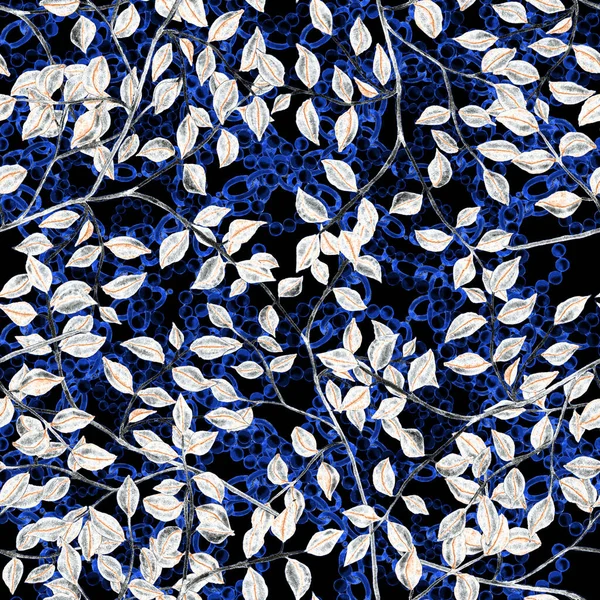 Çiçekler, yapraklar ve zincirlerle suluboya desenli, her amaçla yapılmış harika bir tasarım. Zarif çiçek desenli. Klasik yaz ya da bahar yüzey tasarımı. Moda tekstil dekorasyonu.