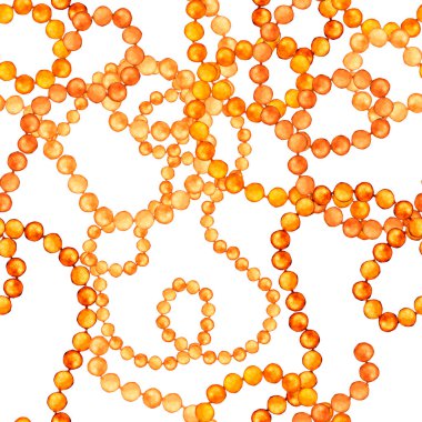 Zincirli suluboya desen. Elle çizilmiş metal mücevherli zarif moda baskısı. Klasik lüks yüzey tasarımı. Herhangi bir tasarım için suluboya süsleme.