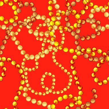 Zincirli suluboya desen. Elle çizilmiş metal mücevherli zarif moda baskısı. Klasik lüks yüzey tasarımı. Herhangi bir tasarım için suluboya süsleme.