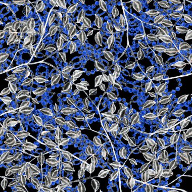 Çiçekler, yapraklar ve zincirlerle suluboya desenli, her amaçla yapılmış harika bir tasarım. Zarif çiçek desenli. Klasik yaz ya da bahar yüzey tasarımı. Moda tekstil dekorasyonu.