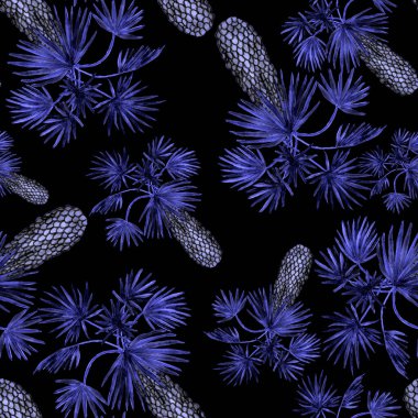 Modern tarzda palmiyeleri olan dikişsiz suluboya desen. Suluboya botanik tasarımı. Tropik renk baskısı. Egzotik tropik palmiye ağacı. Egzotik orman duvar kağıdı. Her amaç için harika bir tasarım.