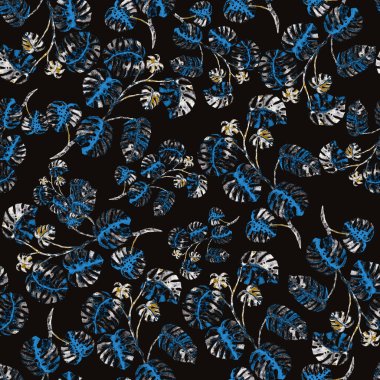 Modern tarzda palmiyeleri olan dikişsiz suluboya desen. Suluboya botanik tasarımı. Tropik renk baskısı. Egzotik tropik palmiye ağacı. Egzotik orman duvar kağıdı. Her amaç için harika bir tasarım.