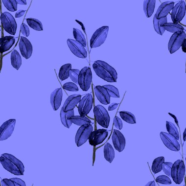 Modern tarzda palmiyeleri olan dikişsiz suluboya desen. Suluboya botanik tasarımı. Tropik renk baskısı. Egzotik tropik palmiye ağacı. Egzotik orman duvar kağıdı. Her amaç için harika bir tasarım.