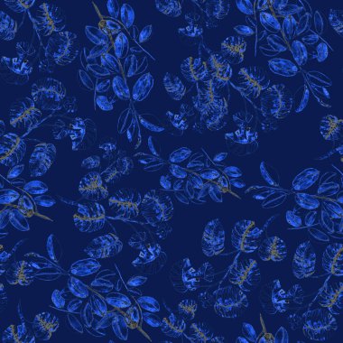 Modern tarzda palmiyeleri olan dikişsiz suluboya desen. Suluboya botanik tasarımı. Tropik renk baskısı. Egzotik tropik palmiye ağacı. Egzotik orman duvar kağıdı. Her amaç için harika bir tasarım.