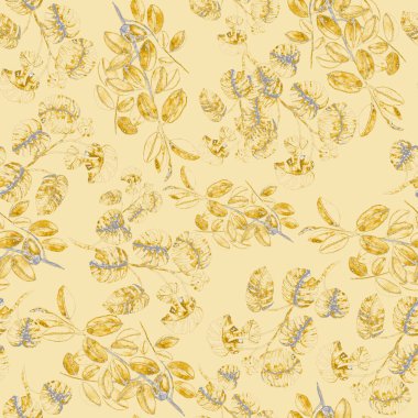 Modern tarzda palmiyeleri olan dikişsiz suluboya desen. Suluboya botanik tasarımı. Tropik renk baskısı. Egzotik tropik palmiye ağacı. Egzotik orman duvar kağıdı. Her amaç için harika bir tasarım.