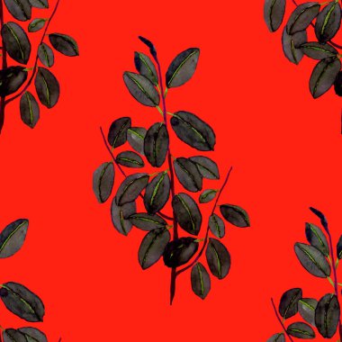 Modern tarzda palmiyeleri olan dikişsiz suluboya desen. Suluboya botanik tasarımı. Tropik renk baskısı. Egzotik tropik palmiye ağacı. Egzotik orman duvar kağıdı. Her amaç için harika bir tasarım.