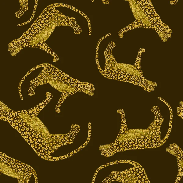Акварельний Безшовний Візерунок Леопардом Анімалістична Текстура Стиль Моди Безшовний Візерунок — стокове фото