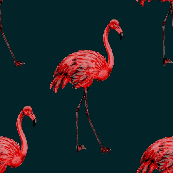 Padrão Aquarela Bonita Com Flamingo Para Design Decoração Fundo Animalesco — Fotografia de Stock