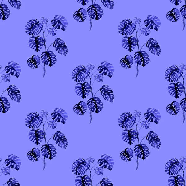 Watercolor Seamless Pattern Palms Modern Style Watercolor Botanical Design Tropical — Stock Photo, Image