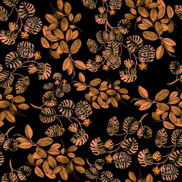 現代的なスタイルでヤシの木と水彩シームレスパターン 水の植物のデザイン 熱帯色のプリント エキゾチックな熱帯ヤシの木 エキゾチックなジャングルの壁紙 どんな目的のための素晴らしいデザイン — ストック写真