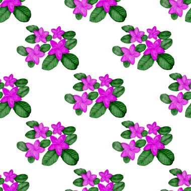 Tekstil tasarımı için suluboya tropikal yaprakları ve çiçekleri olan modern, soyut, dikişsiz desen. Geçmişe dönük parlak yaz geçmişi. Orman yaprakları çizimi. Mayo botanik tasarımı. Antika egzotik baskı.