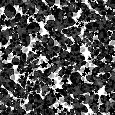 Tekstil tasarımı için suluboya tropikal yaprakları ve çiçekleri olan modern, soyut, dikişsiz desen. Geçmişe dönük parlak yaz geçmişi. Orman yaprakları çizimi. Mayo botanik tasarımı. Antika egzotik baskı.