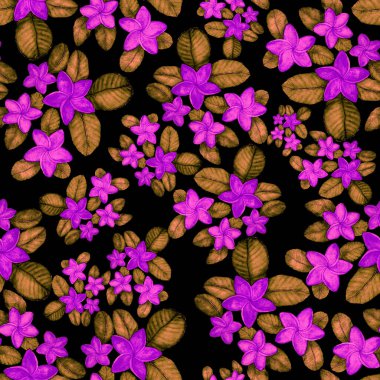 Tekstil tasarımı için suluboya tropikal yaprakları ve çiçekleri olan modern, soyut, dikişsiz desen. Geçmişe dönük parlak yaz geçmişi. Orman yaprakları çizimi. Mayo botanik tasarımı. Antika egzotik baskı.