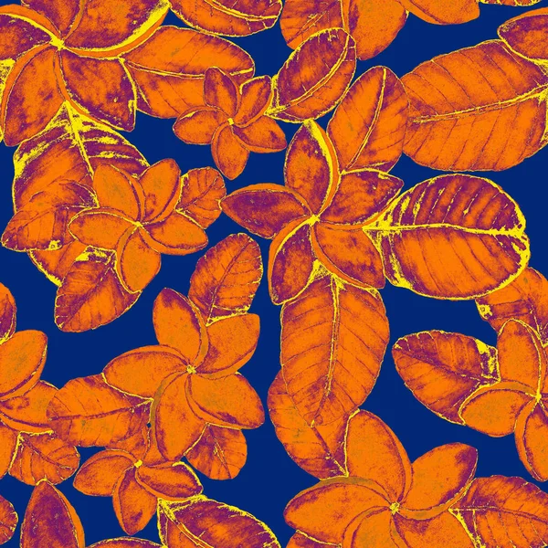 Padrão Abstrato Sem Costura Moderna Com Aquarela Folhas Tropicais Flores — Fotografia de Stock