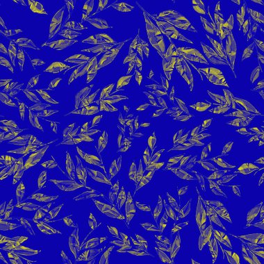 Tekstil tasarımı için suluboya tropikal yaprakları ve çiçekleri olan modern, soyut, dikişsiz desen. Geçmişe dönük parlak yaz geçmişi. Orman yaprakları çizimi. Mayo botanik tasarımı. Antika egzotik baskı.