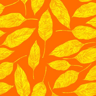 Tekstil tasarımı için suluboya tropikal yaprakları ve çiçekleri olan modern, soyut, dikişsiz desen. Geçmişe dönük parlak yaz geçmişi. Orman yaprakları çizimi. Mayo botanik tasarımı. Antika egzotik baskı.