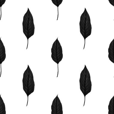 Tekstil tasarımı için suluboya tropikal yaprakları ve çiçekleri olan modern, soyut, dikişsiz desen. Geçmişe dönük parlak yaz geçmişi. Orman yaprakları çizimi. Mayo botanik tasarımı. Antika egzotik baskı.