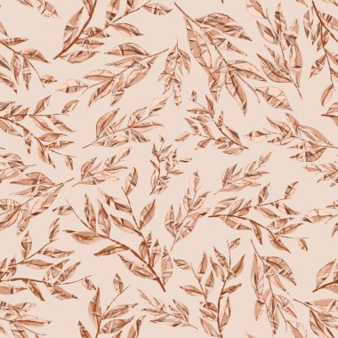 Tekstil tasarımı için suluboya tropikal yaprakları ve çiçekleri olan modern, soyut, dikişsiz desen. Geçmişe dönük parlak yaz geçmişi. Orman yaprakları çizimi. Mayo botanik tasarımı. Antika egzotik baskı.