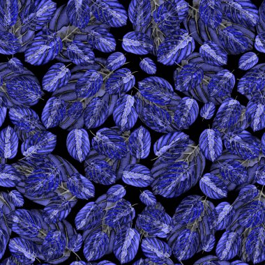 Tekstil tasarımı için suluboya tropikal yaprakları ve çiçekleri olan modern, soyut, dikişsiz desen. Geçmişe dönük parlak yaz geçmişi. Orman yaprakları çizimi. Mayo botanik tasarımı. Antika egzotik baskı.